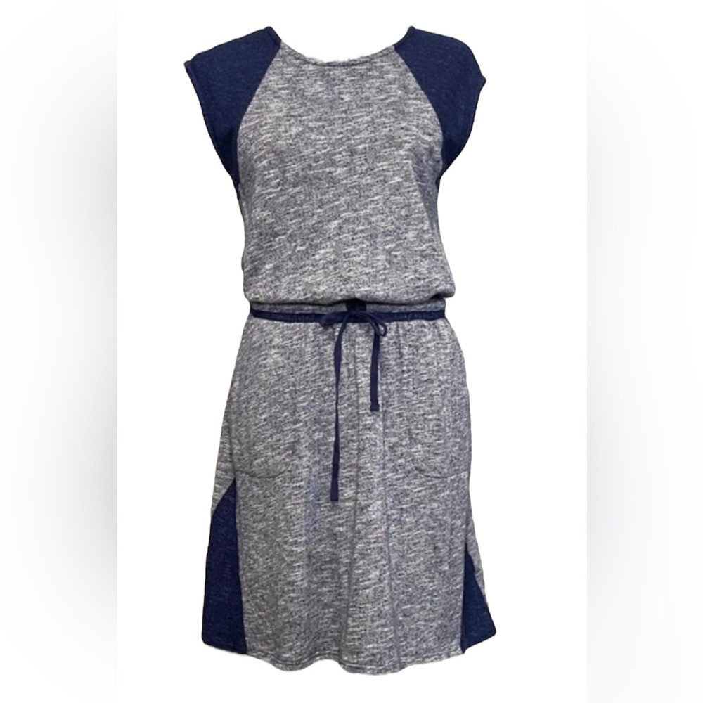 Tommy Hilfiger ATHLUXE blue drawstring dress size small